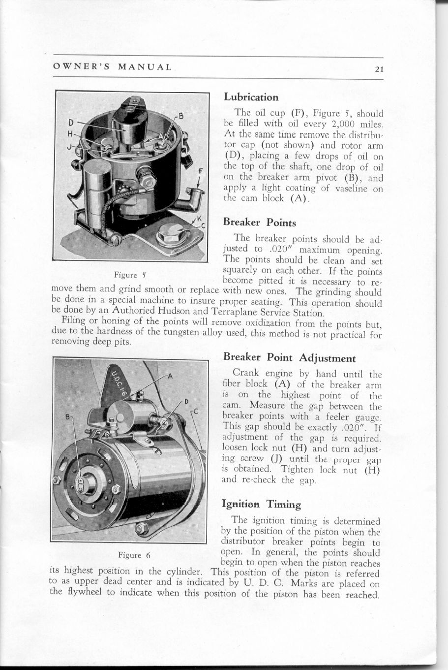 1937 Hudson Terraplane Owners Manual Page 5